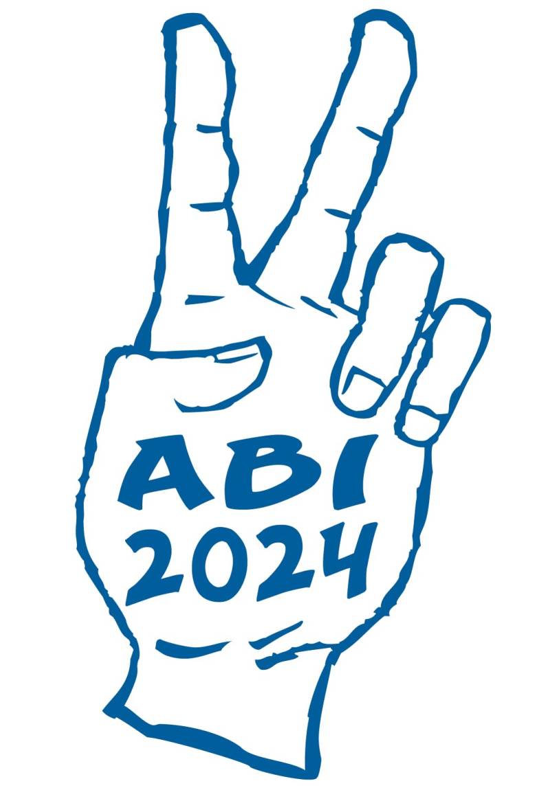 cartattoo4you® AB-02353 | ABI 2024 - mit Hand | 21 Farben wählbar | 10 x 20 cm | hellblau | Autoaufkleber Aufkleber Car Auto Heckscheibe Tuning Sticker Kleber Abi Abitur Abschluss von cartattoo4you