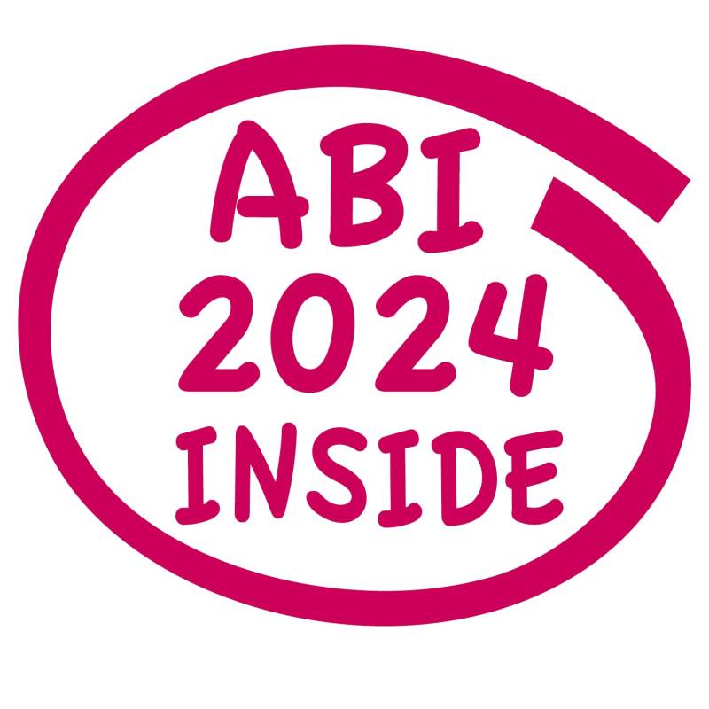 cartattoo4you® AB-02358 | ABI 2024 - Inside | 21 Farben wählbar | 11 x 10 cm | pink/Magenta | Autoaufkleber Aufkleber Car Auto Heckscheibe Tuning Sticker Kleber Abi Abitur Abschluss von cartattoo4you