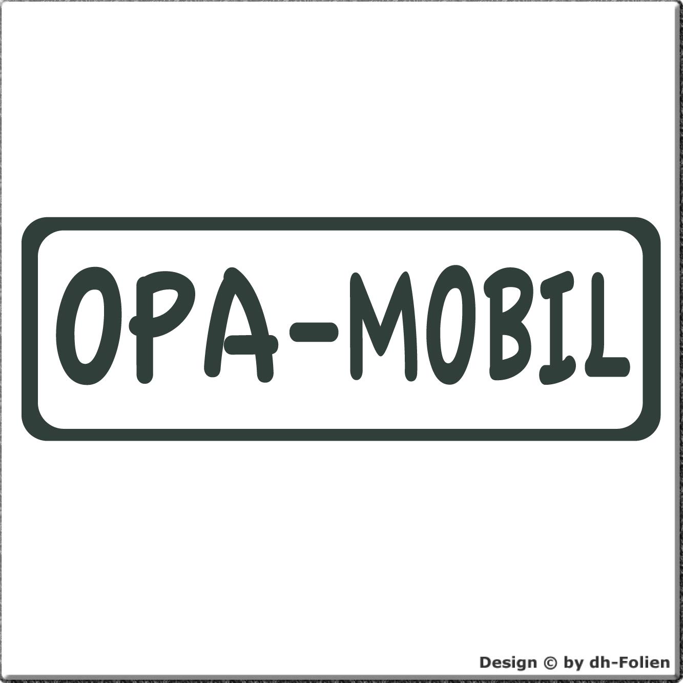 cartattoo4you® AK-00323 | Opa MOBIL |K-Serie| 20 x 7 cm | Farbe anthrazit |in 24 Farben erhältlich,glänzend | Autoaufkleber Aufkleber Car Sticker Kleber Heckscheibe Opa Oma Enkel Spruch Tuning von cartattoo4you