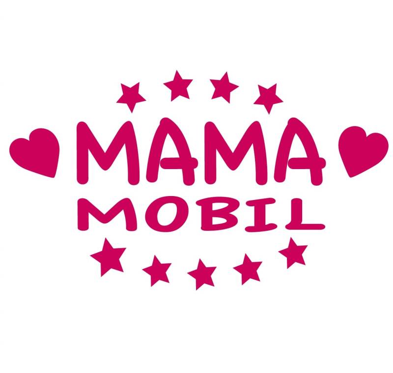 cartattoo4you® AK-00535 | Mama MOBIL | K-Serie | Autoaufkleber Aufkleber Car Sticker Heckscheibe Spruch Tuning | Farbe pink Magenta | in 24 Farben erhältlich glänzend 17 x 10 cm von cartattoo4you