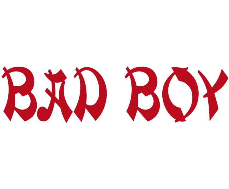 cartattoo4you® AK-00910 | Bad Boy (Version-No.1) | Autoaufkleber Aufkleber Farbe rot, in 24 Farben erhältlich, glänzend 20 x 5 cm in Premium - Qualität Waschstrassenfest von cartattoo4you