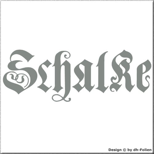 cartattoo4you® AK-01600 | Schalke - Fraktur/altdeutsche Schrift | Autoaufkleber Aufkleber Freistehend, Farbe Silber,in 24 Farben erhältlich, 17 x 5 cm, Waschstrassenfest, Stadtteil Gelsenkirchen von cartattoo4you