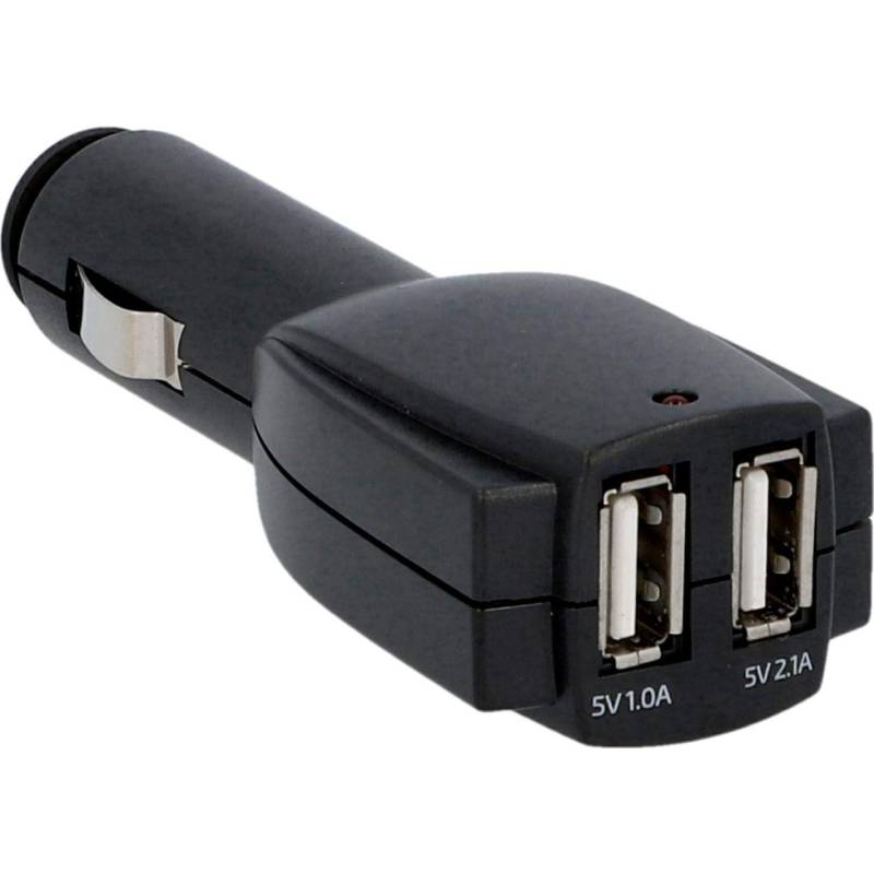 Cartrend 10458 USB Ladestecker 2-Port für den Zigarettenanzünder zum Laden und Betreiben verschiedener Geräte, 2100 mA von cartrend