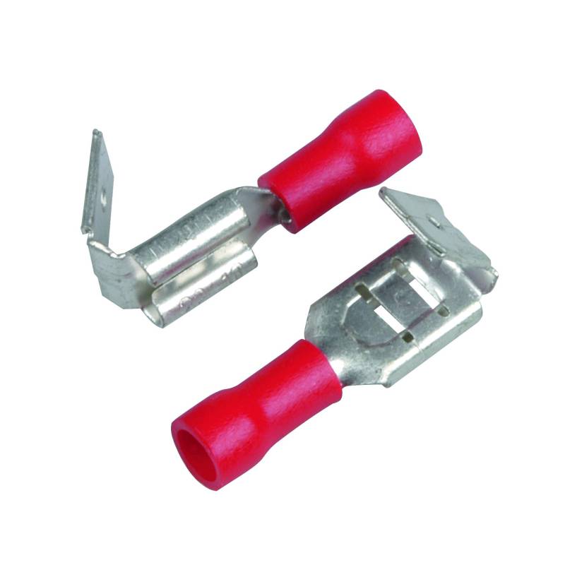 Cartrend 10484 Steckverteiler Flachstecker Steckhülse rot, 6,3 mm, 20 Stück von cartrend