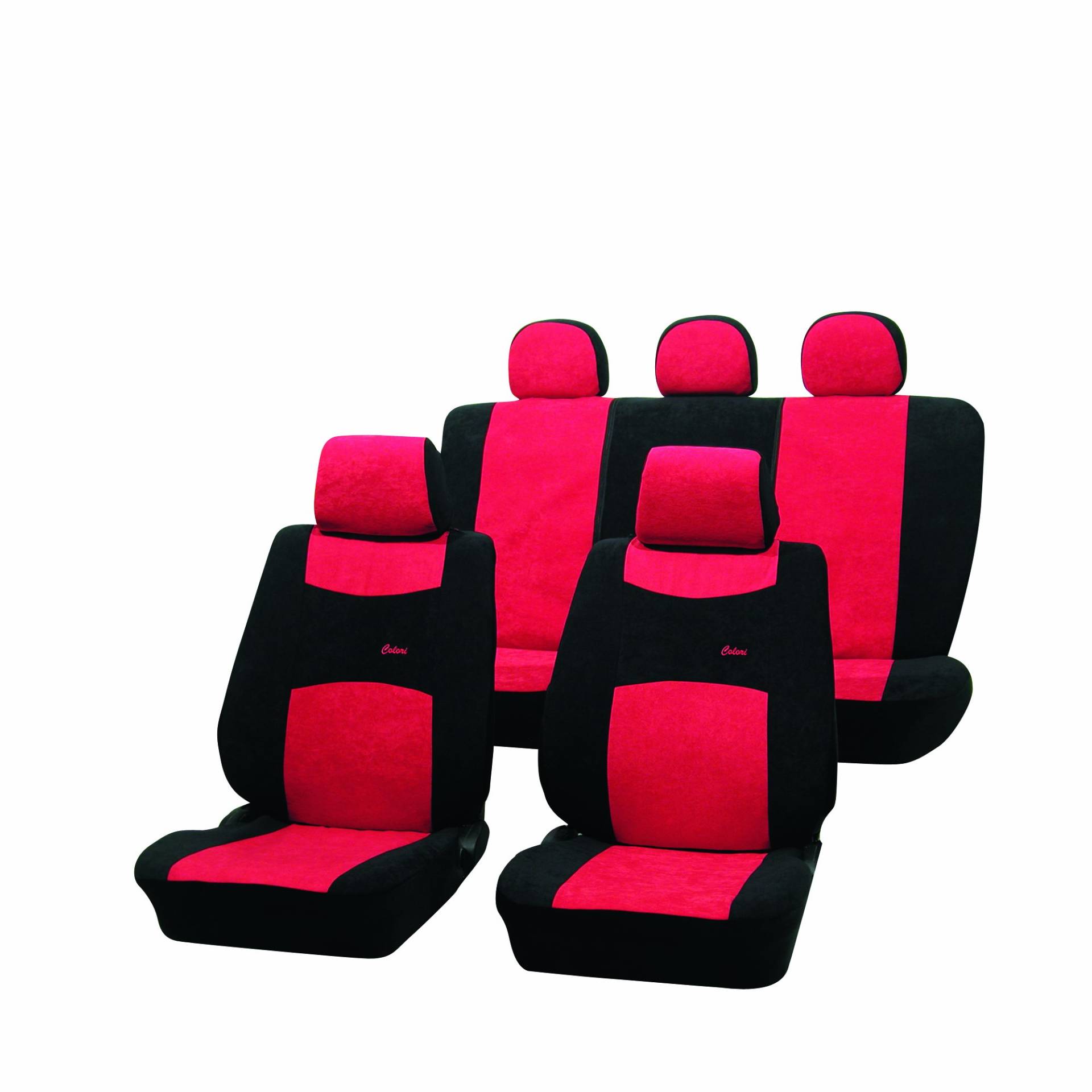 Cartrend 79-1120-02 Colori Sitzbezug-Komplettset, Rot, mit Dokunaht von cartrend