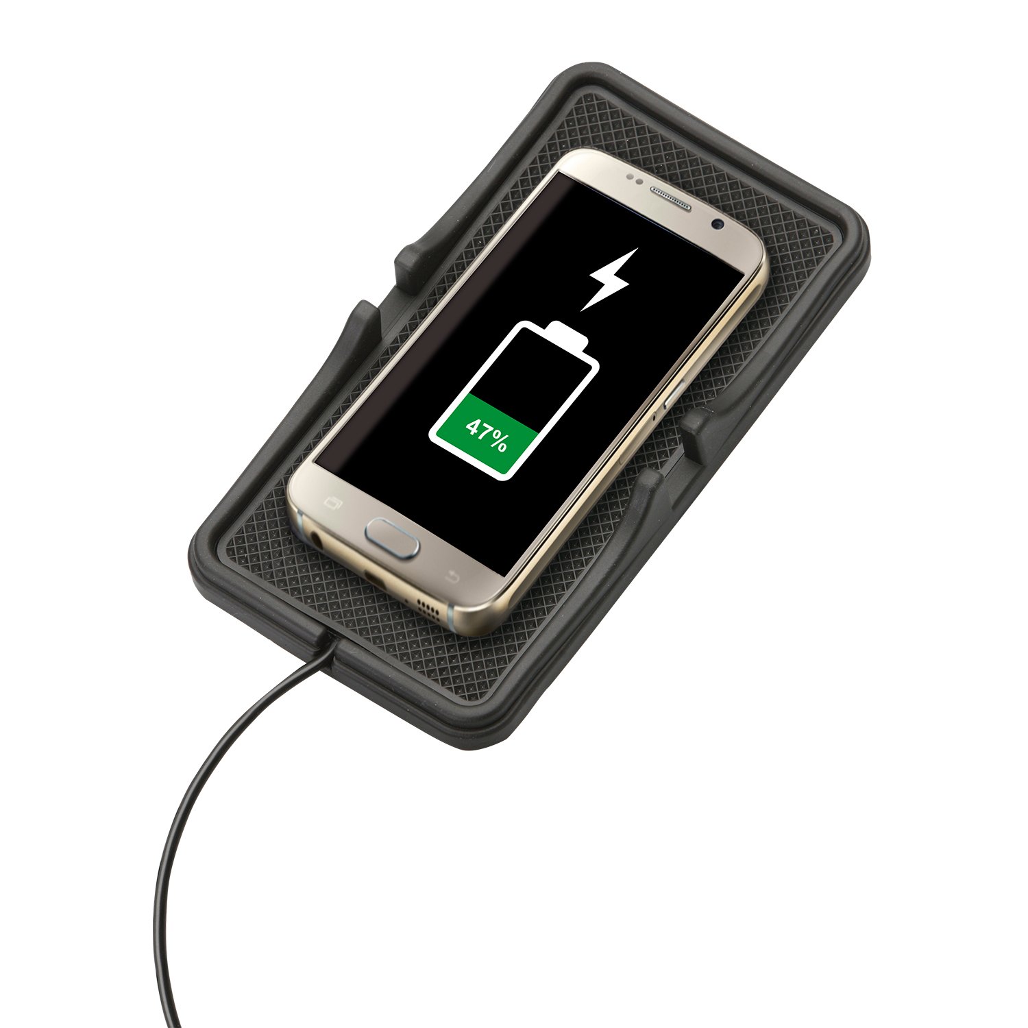 Cartrend 90128 Wireless-Charger-kabelloses Laden für alle Qi-fähige Geräte, wie Samsung Galaxy S6, Microsoft Lumia (830, 920, 928, 930, 950 / XL/Dual-SIM, 1520), Google Nexus ab 4, LG G3 von cartrend