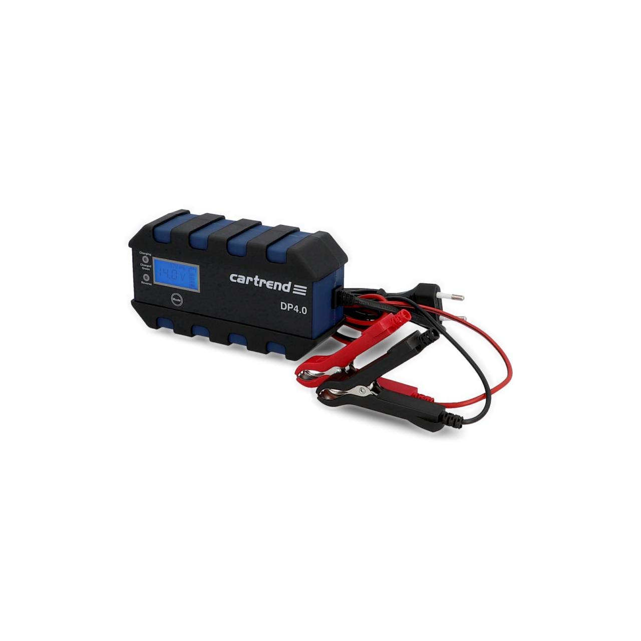 cartrend Mikroprozessor-Ladegerät für Auto Batterie DP 4.0, 4 Ampere für 6/12 V, 9-HF Ladestufen, Autostartfunktion, Komfortanschluss, Schwarz von cartrend