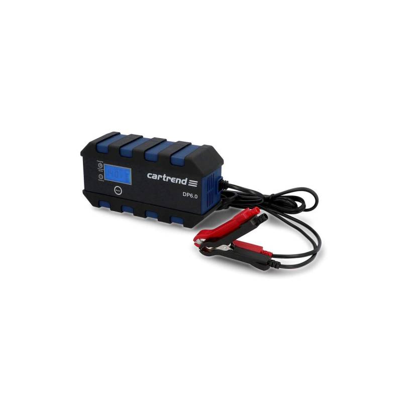 cartrend Mikroprozessor-Ladegerät für Auto Batterie DP 6.0, 6 Ampere für 6/12 V, 9-HF Ladestufen, Autostartfunktion, Komfortanschluss von cartrend