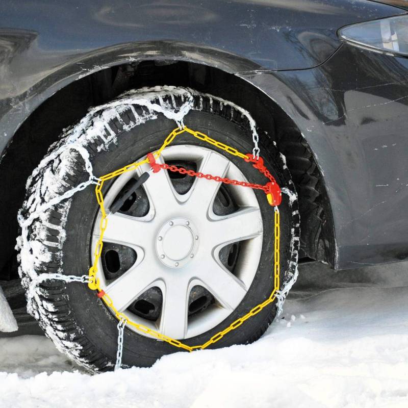 cartrend Schneeketten Auto Schneekette mit ÖNORM im Kunststoffkoffer, 2er-Set "Safety" Größe 50 von cartrend