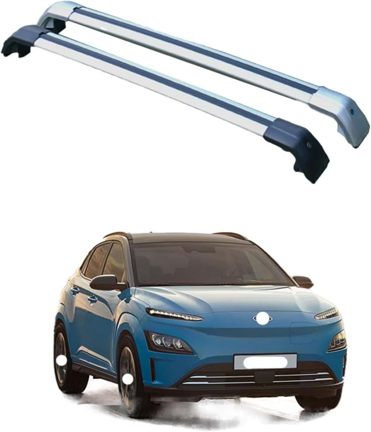 Dachgepäckträger Querträger für 2024 Hyundai Kona II, Fahrradgepäckträger/Stützschienen Reisezubehör/Autoumbauteile von cchhHUAc