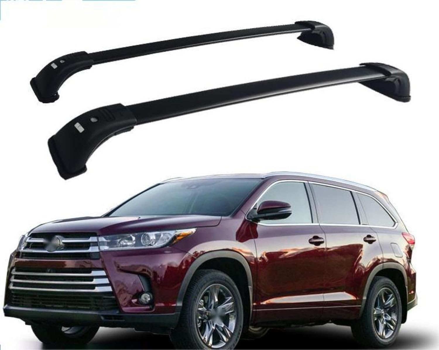 Dachgepäckträger Querträger für Toyota Highlander 2014 2015 2016 2017 2018 2019, Fahrradgepäckträger/Stützschienen Reisezubehör/Autoumbauteile von cchhHUAc