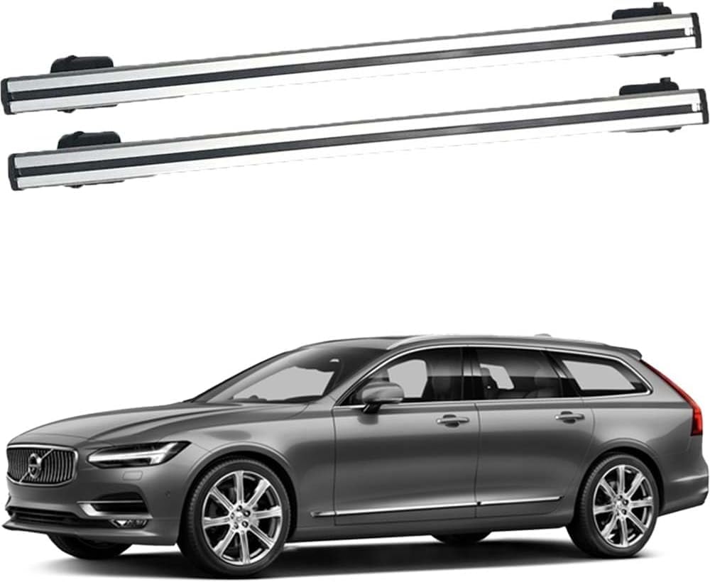 Dachgepäckträger Querträger für Volvo V90 2017-2023, Fahrradgepäckträger/Stützschienen Reisezubehör/Autoumbauteile von cchhHUAc