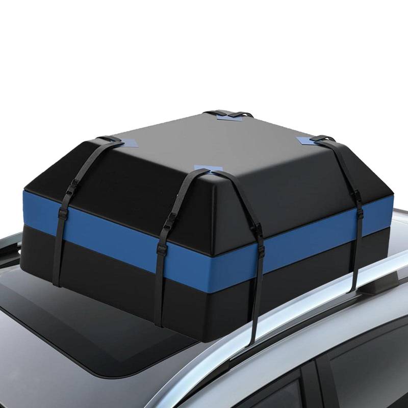 Roof Bag, Roof Box, 15 Feet Waterproof Suitcases, Car Rooftop Luggage Carrier, Cargo Cubic For Anti-Slip Matte And 8 Straps Vehicles, It Is Suitable For Familes, 600D Oxford Cloth von ccuzs