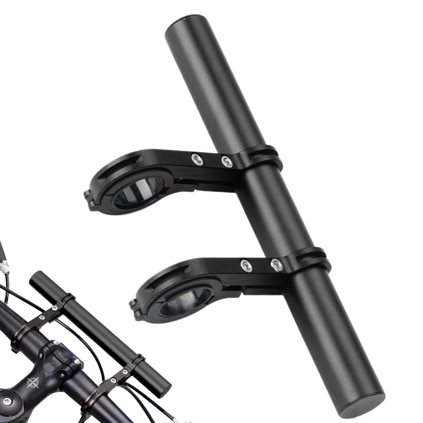 ccuzs Fahrradlenkerverlängerungen, Fahrradlenkerverlängerung, rostfreie Aluminiumlegierung, Fahrrad-Lenkerhalterung, einfache multifunktionale Fahrradcomputer-Halterung von ccuzs