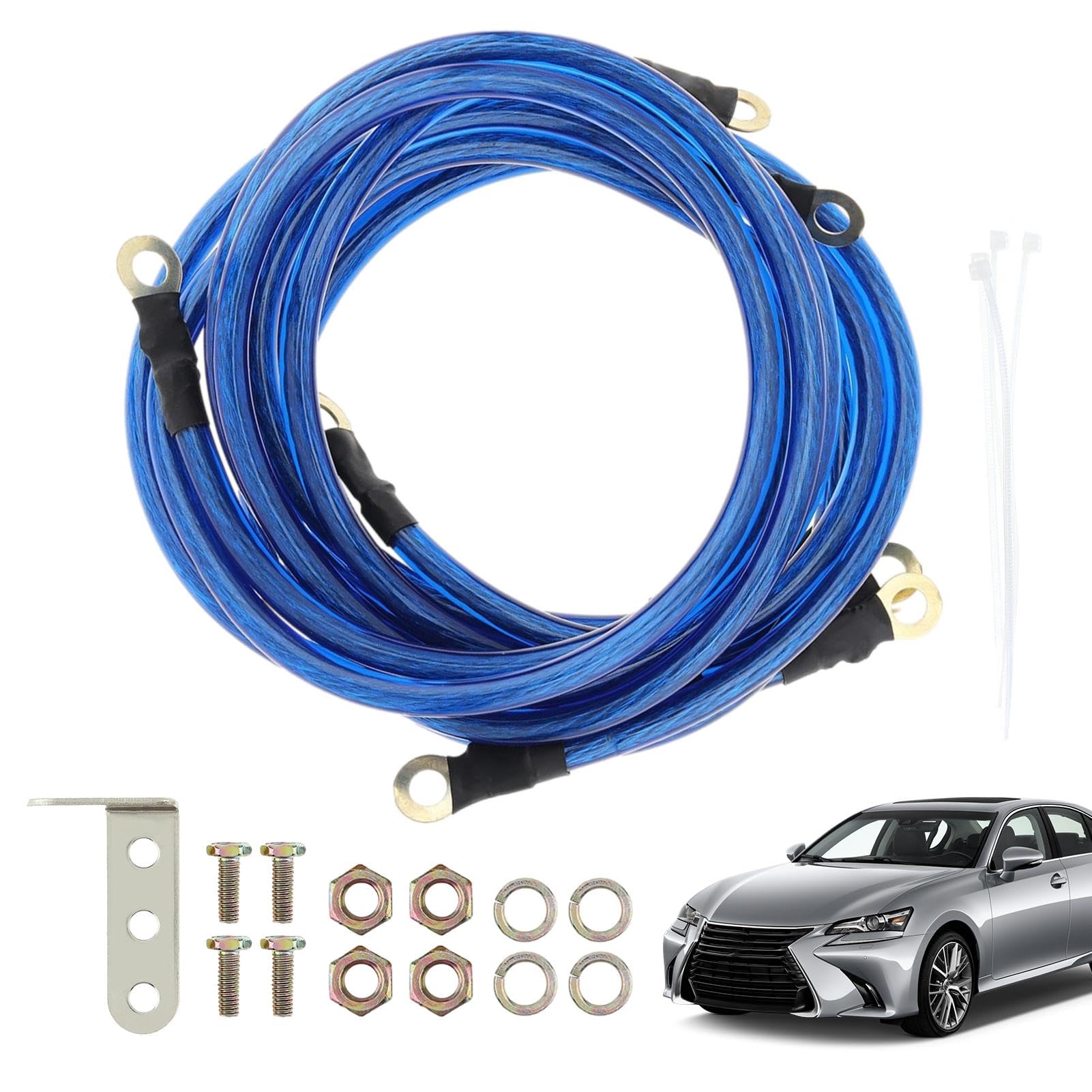 ccuzs Fahrzeug-Anpassungsset, Auto-Installationssatz – Kabel für Auto – Kit für Auto-Modifikationen – Autozubehör, hohe Leistung zur Leistungssteigerung von ccuzs