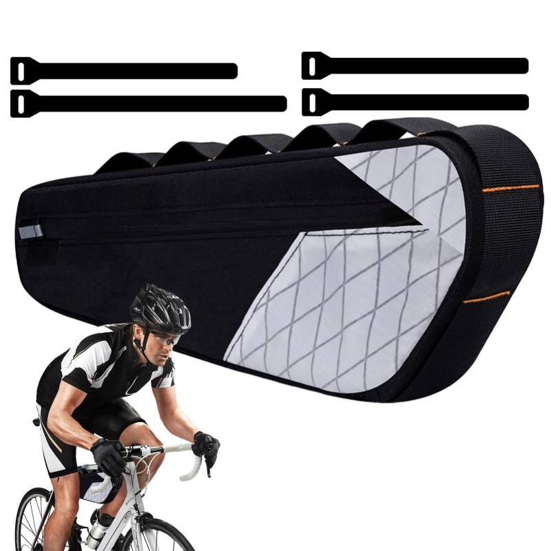 ccuzs Waterproof Cycle Saddle Pouch, Lightweight Cycling Bag, Portable Top Tube Bag for Cycling, Weatherproof Scooter Storage Pouch 15.35x4.92 for Road Cycle, Mountain Cycle, Scooter von ccuzs