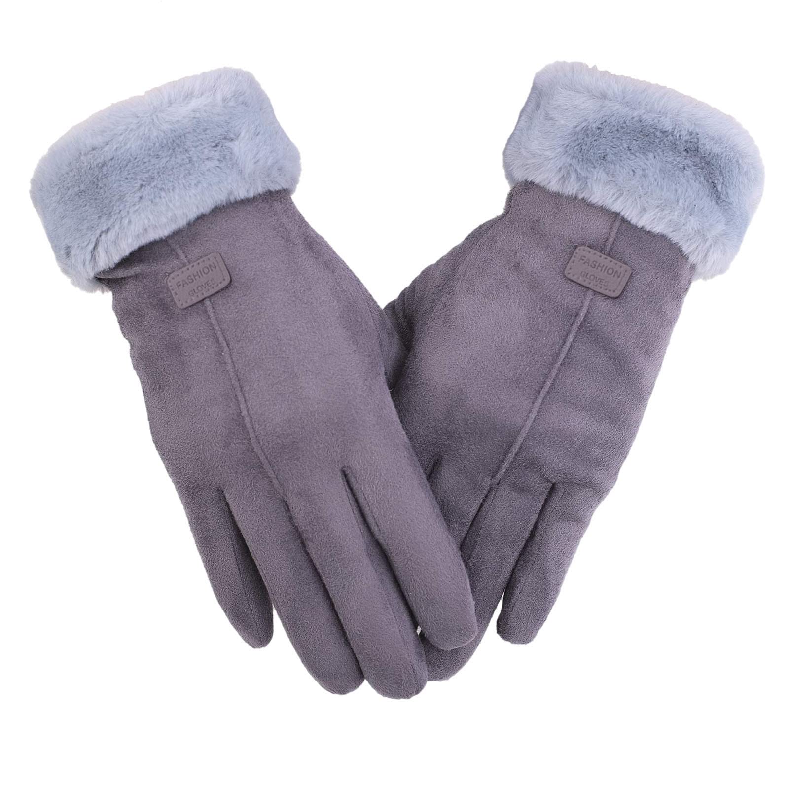 cfpqv Handschuhe Handschuhe Elastikkabelhandschuh für Kalten Therme Winter warm Cushion Handschuhe für das Fahren von Wetter Wetter Frauen Handy Handschuhe Damen (Grey, One Size) von cfpqv