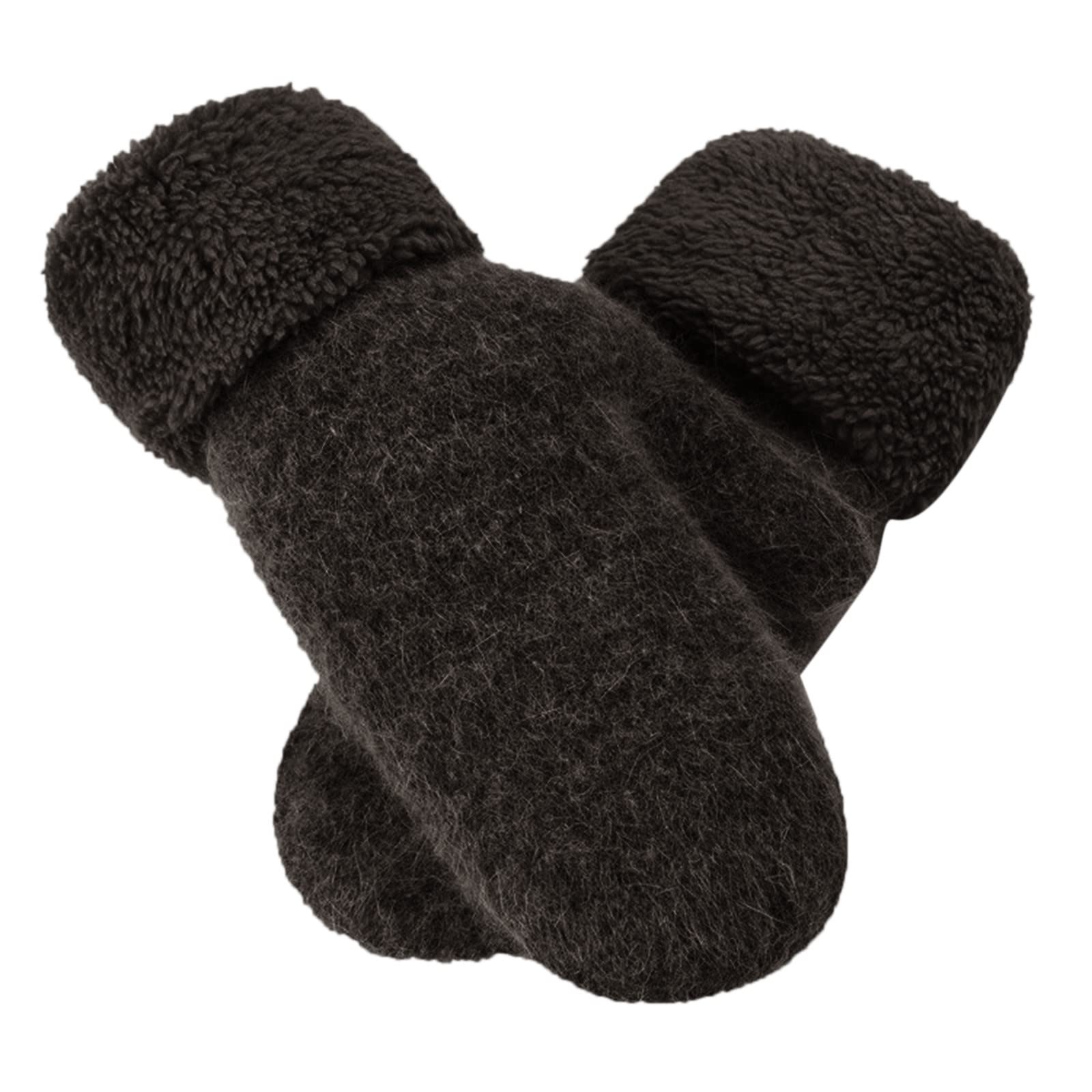 cfpqv Thermohandschuhe für Damen, Winterhandschuhe, warme Handschuhe, mit gefütterte Strickhandschuhe, elastische Bündchen, gestrickte, warm gefütterte Handschuhe Handschuhe Winter (Black, One Size) von cfpqv