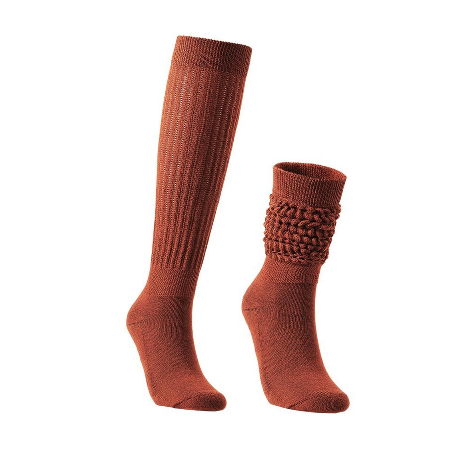 3 Paar – Europäische und amerikanische Frühlings- und Sommersocken, mittelhohe Florsocken, schlichte, einfarbige atmungsaktive Mittelrohrsocken, Karamellfarben von chanstore