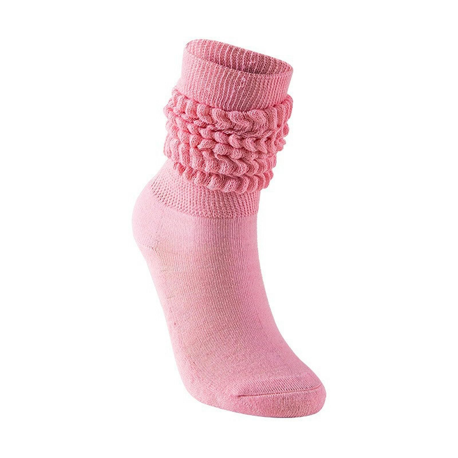 chanstore 3 Paar – Europäische und amerikanische Frühlings- und Sommersocken, mittelhohe Florsocken, schlicht, einfarbig, atmungsaktiv, Mittelrohrsocken, Hellrosa von chanstore