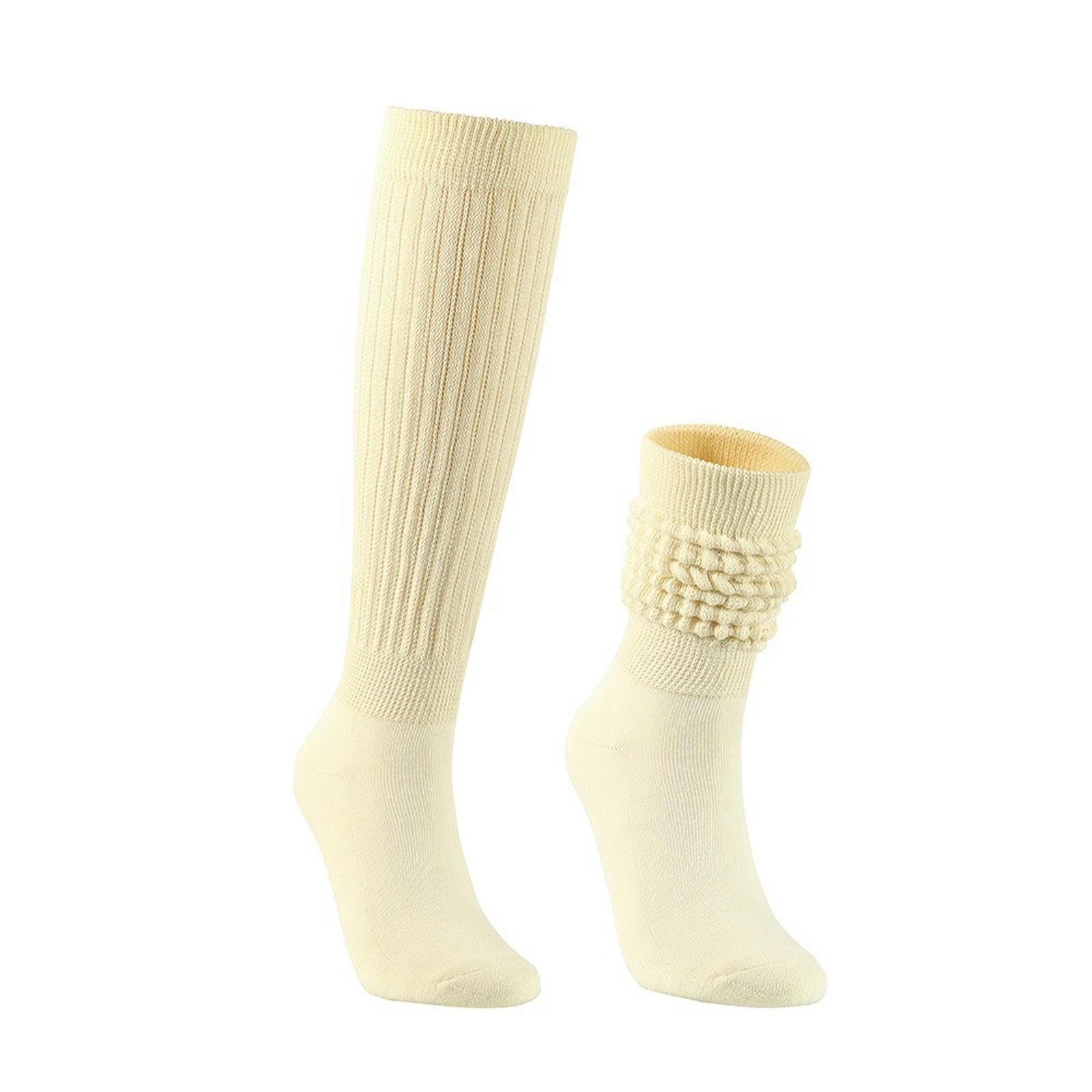 chanstore 3 Paar – Europäische und amerikanische Frühlings- und Sommersocken, mittelhohe Florsocken, schlichte, einfarbige atmungsaktive Mittelrohrsocken, Beige, 3 Paar von chanstore