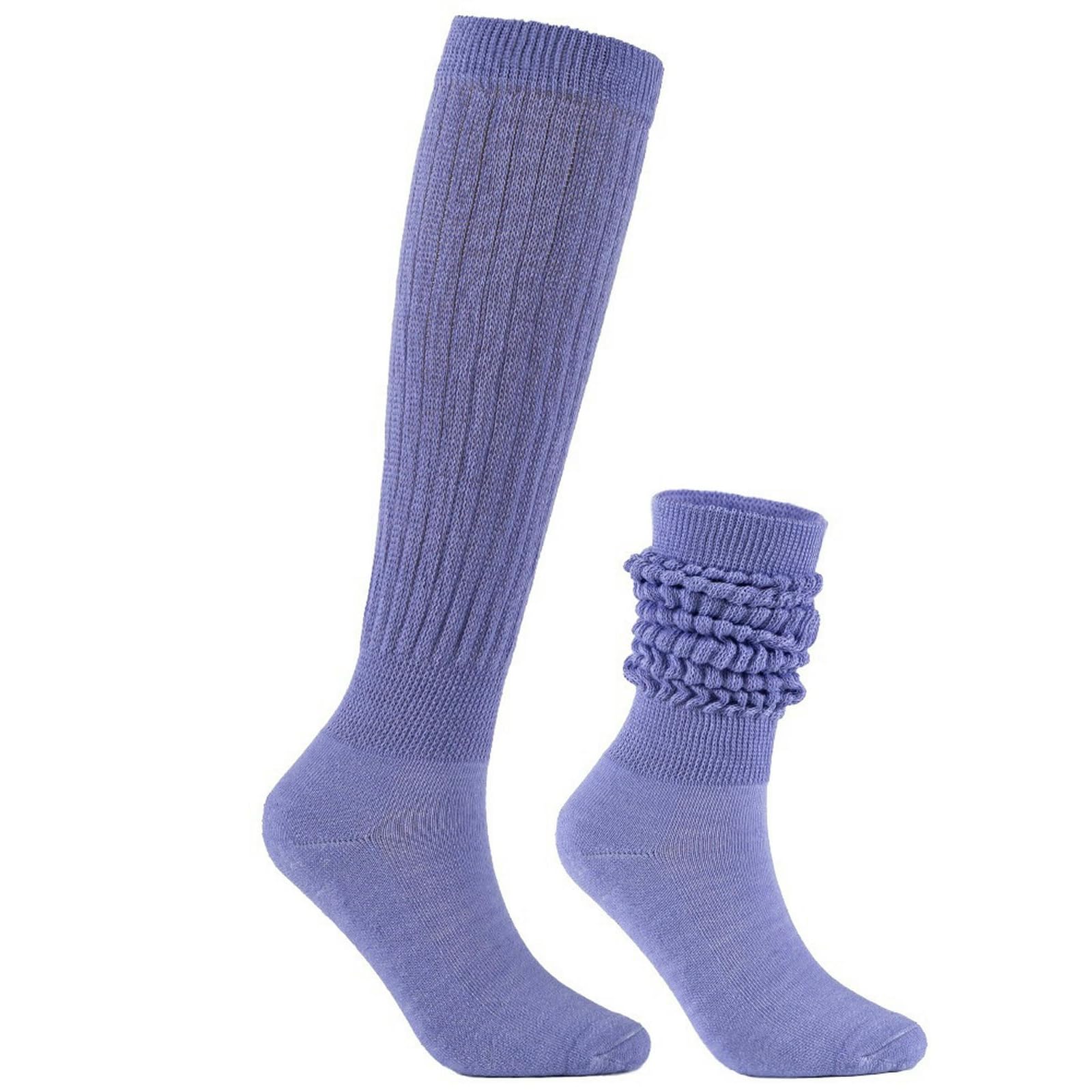 chanstore 3 Paar – Europäische und amerikanische Frühlings- und Sommersocken, mittelhohe Röhrensocken, schlicht, einfarbig, atmungsaktiv, mittelhoch, Hellschneeblau von chanstore