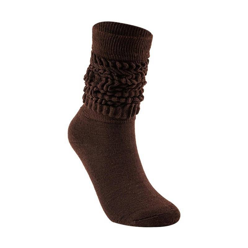 chanstore 3 Paar – Europäische und amerikanische Frühlings- und Sommersocken, mittelhoher Flor, einfache einfarbige atmungsaktive Mittelrohrsocken, Braun von chanstore