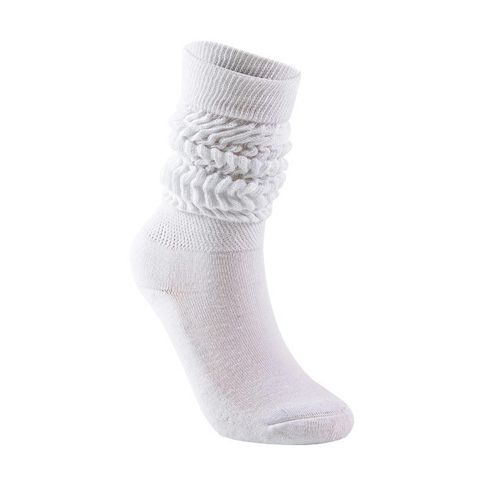 chanstore 3 Paar – Europäische und amerikanische Frühlings- und Sommersocken, mittelhoher Flor, einfache einfarbige atmungsaktive Mittelrohrsocken, Weiß von chanstore