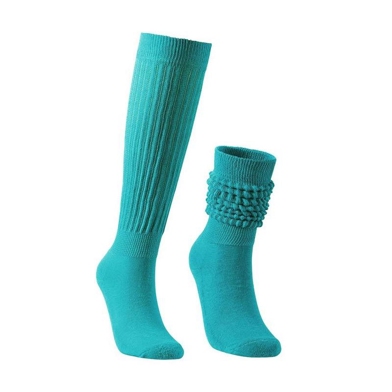 chanstore 3 Paar – Europäische und amerikanische Frühlings- und Sommersocken, mittelhoher Flor, einfache einfarbige atmungsaktive Mittelrohrsocken, mattes Blau von chanstore