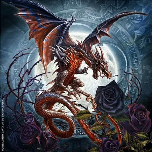 Alchemy Aufkleber Dragon Perenelles Bower Sticker Drachen Fantasy ca. 13x10 cm von chemstickattack