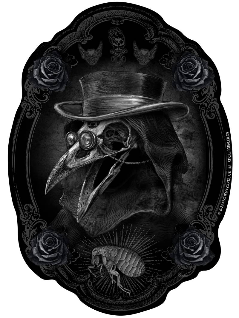 Aufkleber Black Death Tod Rabe Sticker Fantasy Gothic ca. 13x9 cm von chemstickattack