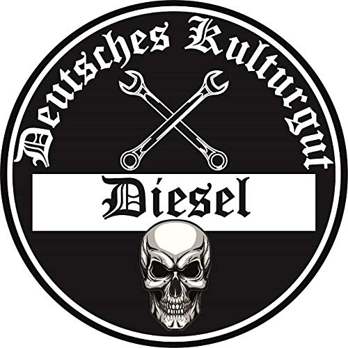 Diesel Deutsches Kulturgut Auto Aufkleber Sticker Feinstaub Umwelt Plakette ca. 8 cm von chemstickattack