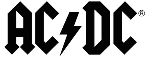 chemstickattack AC/DC Logo Aufkleber Sticker XL Metal Heavy ca. 50x20 cm schwarz von chemstickattack