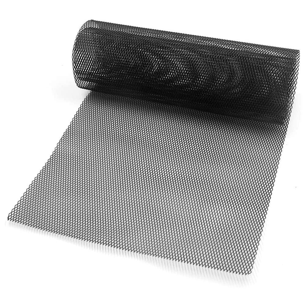 chifans Alu Renngitter Racegitter Streckgitter, 40"x 13" schwarz Silber Car Mesh Net Grid Körper Stoßstange Rhombic Grill von chifans