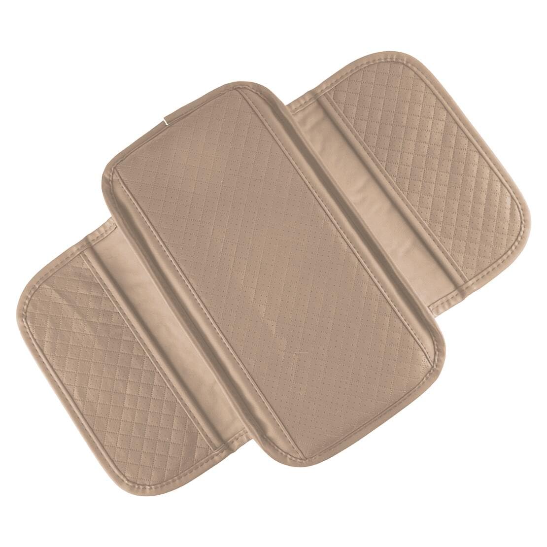 ciciTree Mittelkonsole Armlehne Box Matte Pad Kissenabdeckung seitliche Ablagetasche für Auto Beige von ciciTree