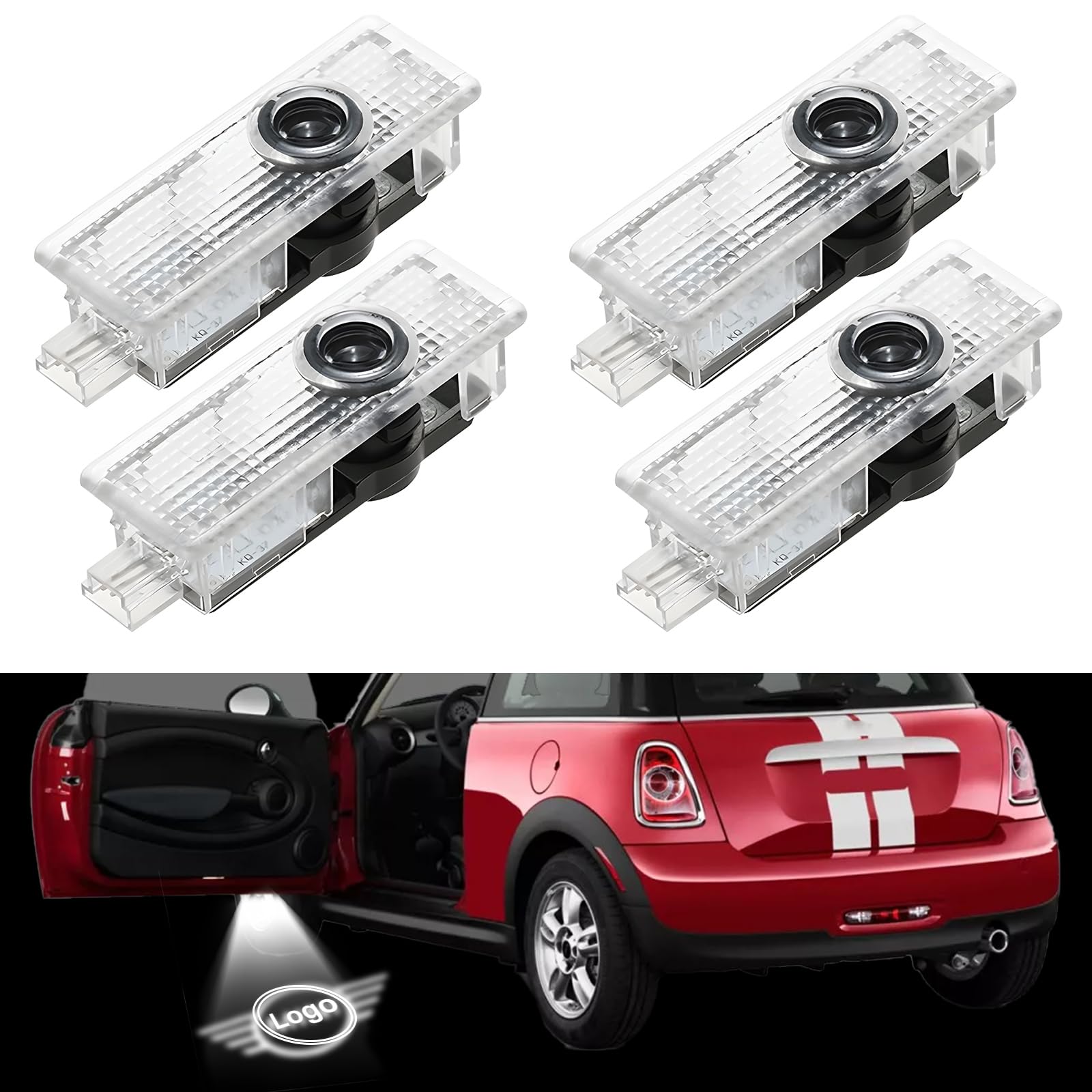 Autotür Projektor Lichter für Tür Willkommen Licht LED Autotür Projektor Logo Kompatibel mit BMW mini 2008-2014 R55-R61, 2015-2024 F54/F55/F56/F57 von cimsfcor