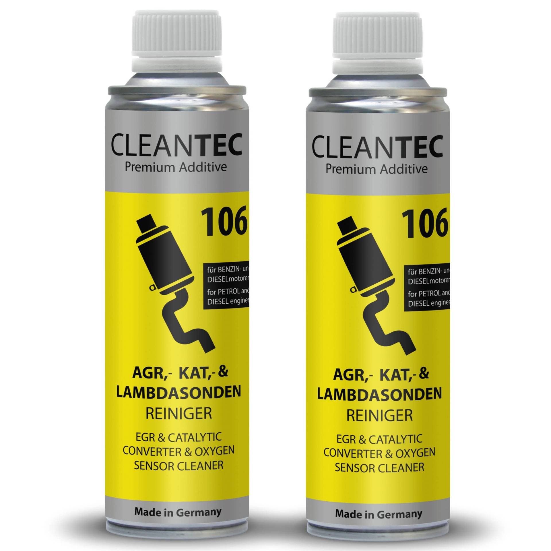 CleanTEC 106 Innovativer Oxicat, Kat, Lambdasonden, Katalysator, AGR Ventil, EGR, Turbo Reiniger Additiv 300ml für Diesel und Benzin Fahrzeuge geeignet (2) von cms CleanTEC GmbH