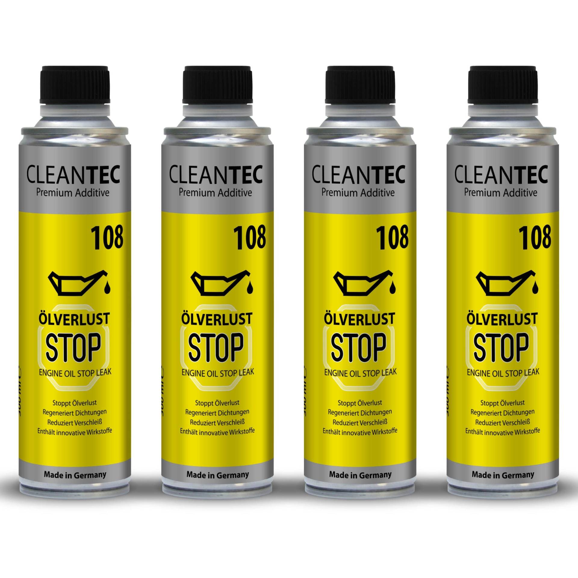 CleanTEC 108 Ölverlust Stop Regeneriert Dichtungen und verhindert Ölverlust 300ml Leck Stop Versiegelung 1L/39,08Euro (4) von cms CleanTEC GmbH