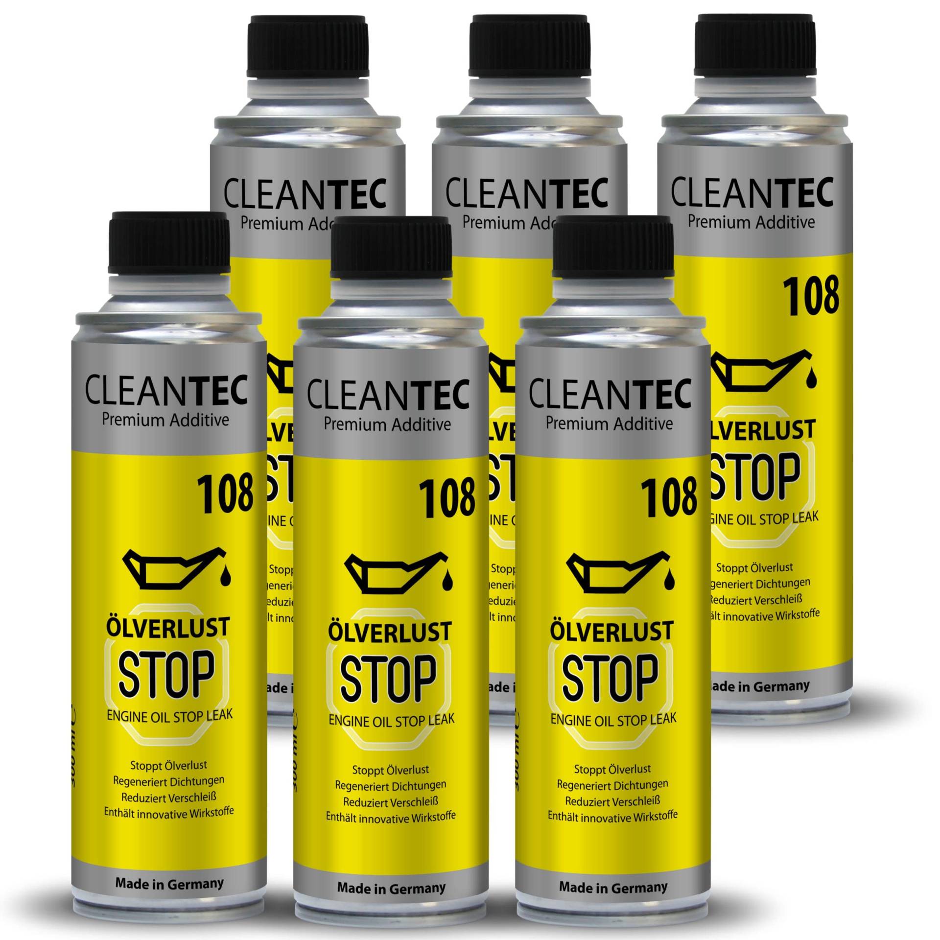 CleanTEC 108 Ölverlust Stop Regeneriert Dichtungen und verhindert Ölverlust 300ml Leck Stop Versiegelung 1L/33,28Euro (6) von cms CleanTEC GmbH