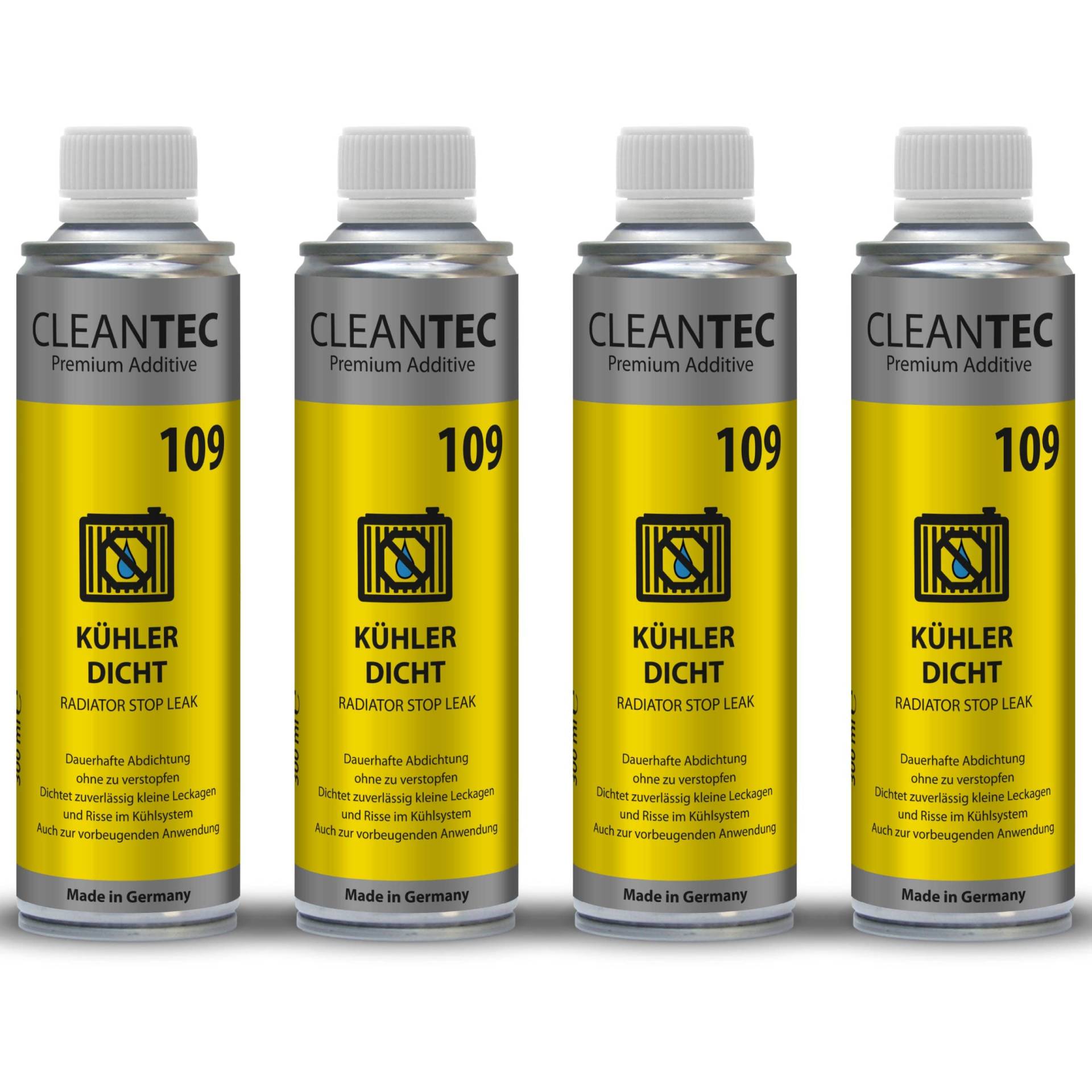 CleanTEC 109 Kühlerdicht Additiv dichtet schnell Lecks schützt und schmiert 300ml für Auto LKW Kühlerdichtmittel Leckstop 1L/41,58Euro (4) von cms CleanTEC GmbH