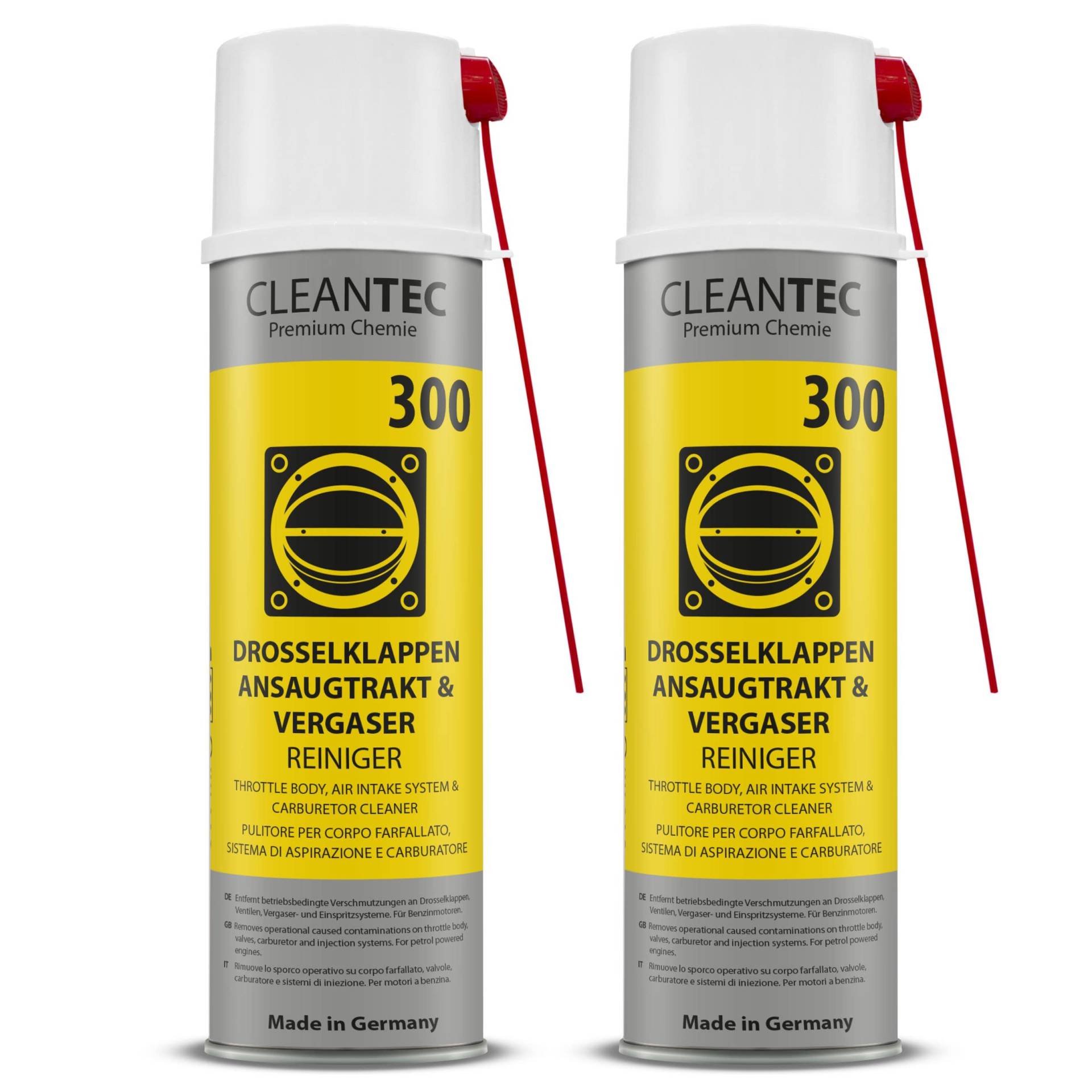 CleanTEC 300 Drosselklappen Ansaugtrakt Vergaser Reiniger 500ml 1L/18,90Euro (2) von cms CleanTEC GmbH