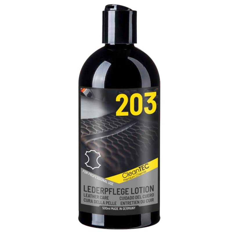 CleanTEC Lederpflege Lotion 203 für Glattleder & Kunstleder im Auto & Bike 500 ml von cms CleanTEC GmbH