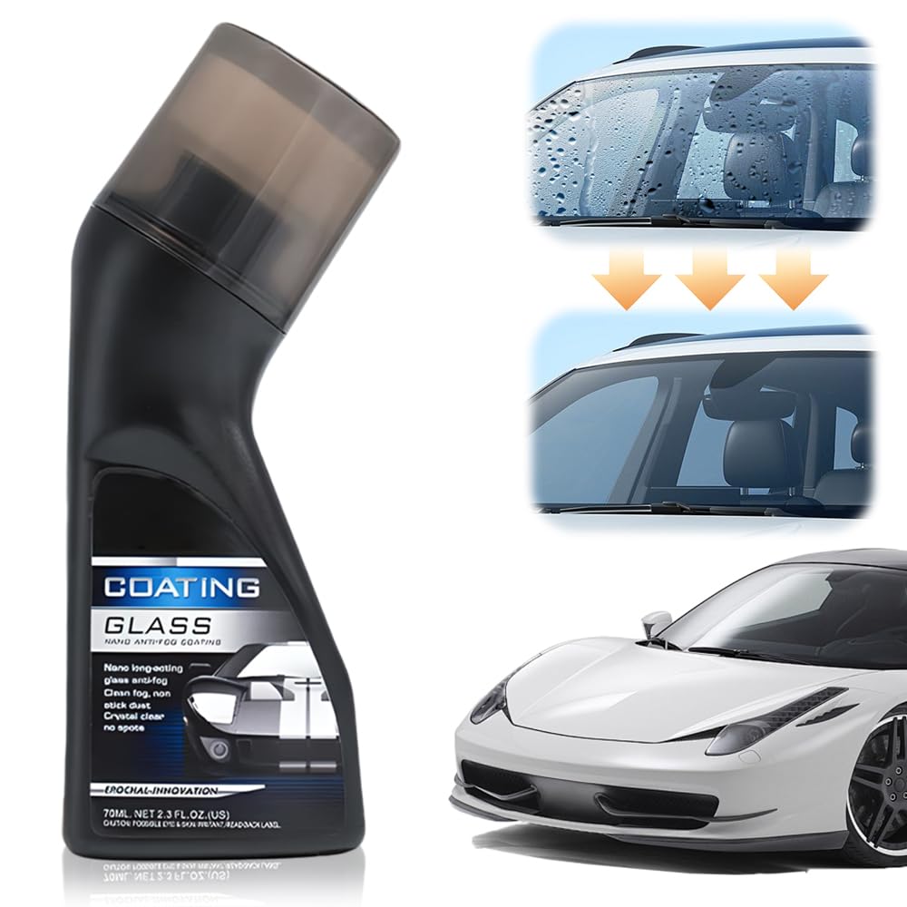 Antibeschlagmittel, 2025 Neu Scheiben-Entfroster Sprühflasche， Antibeschlagspray Coating Glass mit Schwamm 70ML Anti-Beschlag-Beschichtungsmittel Windschutzscheibe Car Coating Spray Antifog (1PCS) von comepew