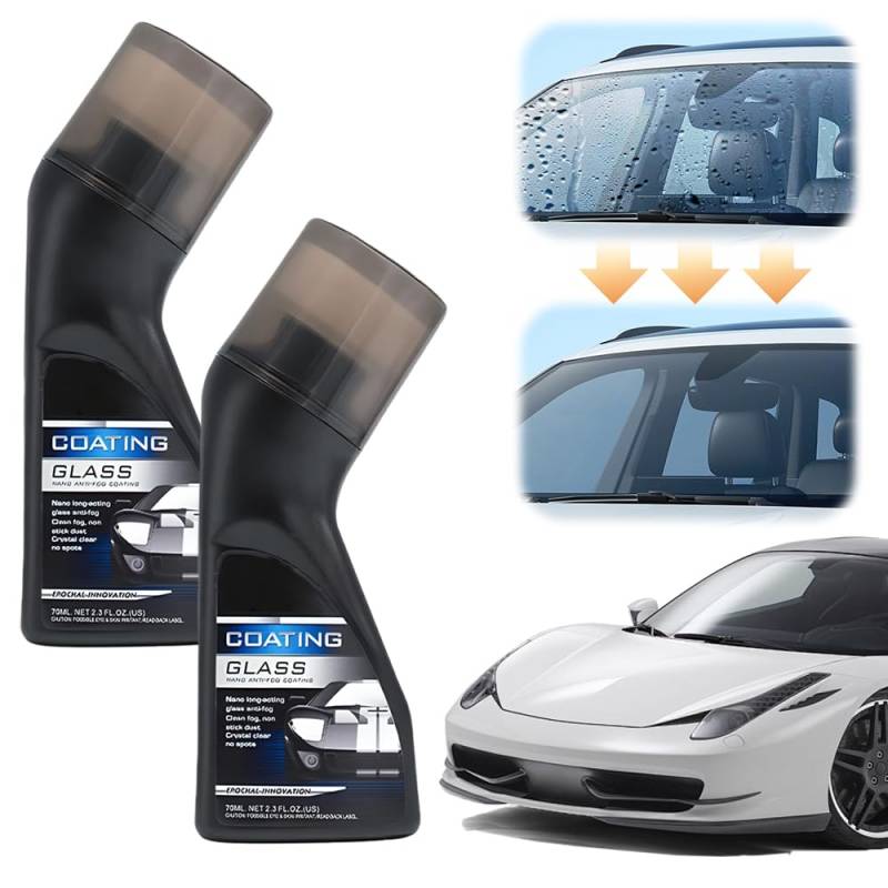 Antibeschlagmittel, 2025 Neu Scheiben-Entfroster Sprühflasche， Antibeschlagspray Coating Glass mit Schwamm 70ML Anti-Beschlag-Beschichtungsmittel Windschutzscheibe Car Coating Spray Antifog (2PCS) von comepew