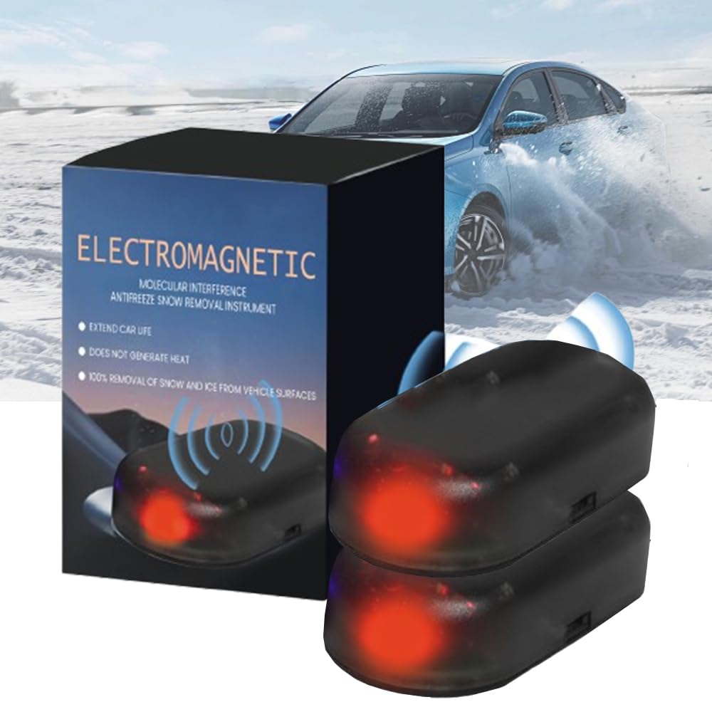 Auto Enteiser Tragbare Kinetische Molekularheizung, Elektromagnetische Molekulare Interferenz Frostschutzmittel Schneeräumungswerkzeug, Anti-Snow Mikrowellen Molekular Enteisung Instrument (2PC) von comepew