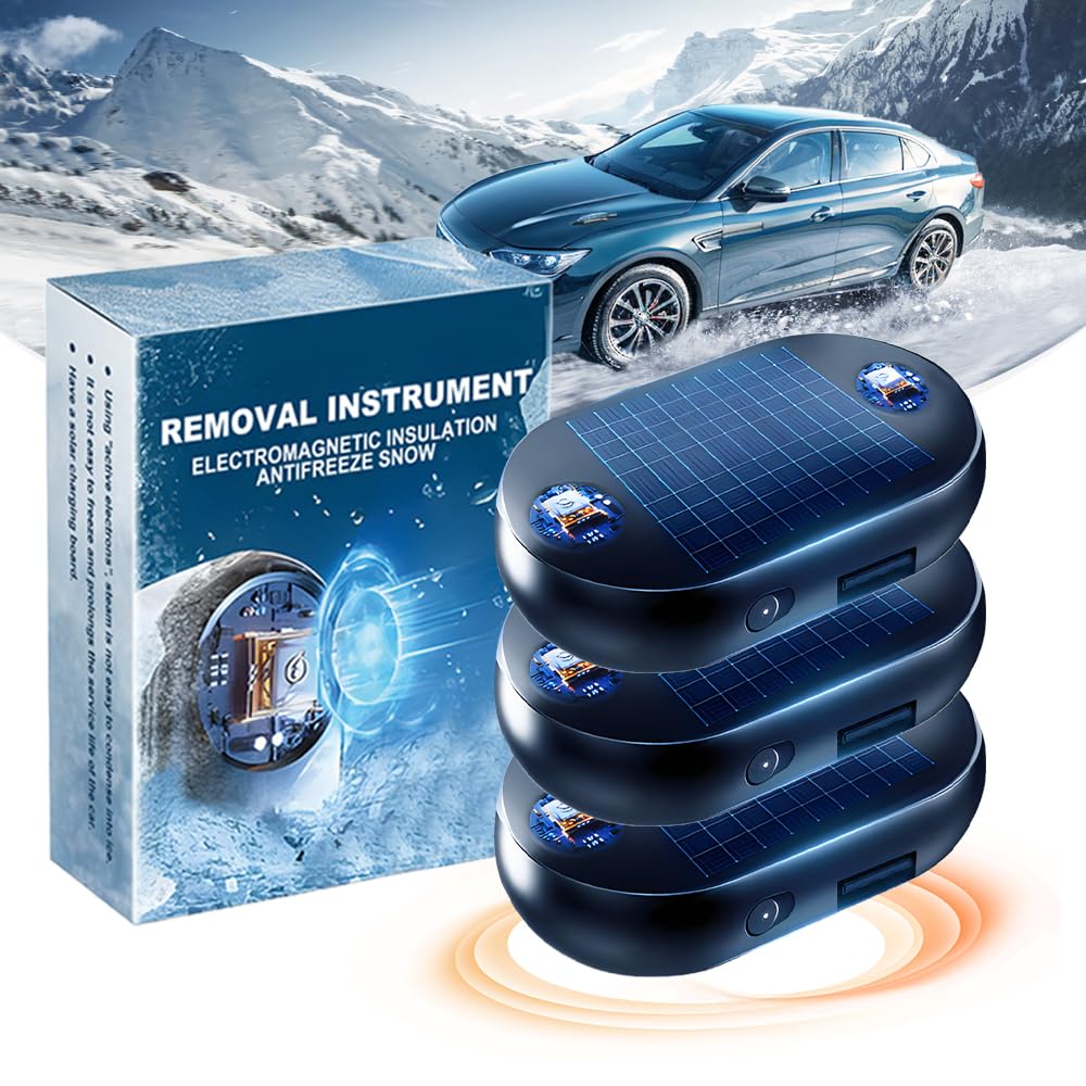 Auto Enteiser Tragbare Kinetische Molekularheizung, Elektromagnetische molekulare Interferenz Frostschutzmittel Schneeräumungswerkzeug, Mikrowellen Molekular Enteisung Instrument Anti-Snow (3PCS) von comepew