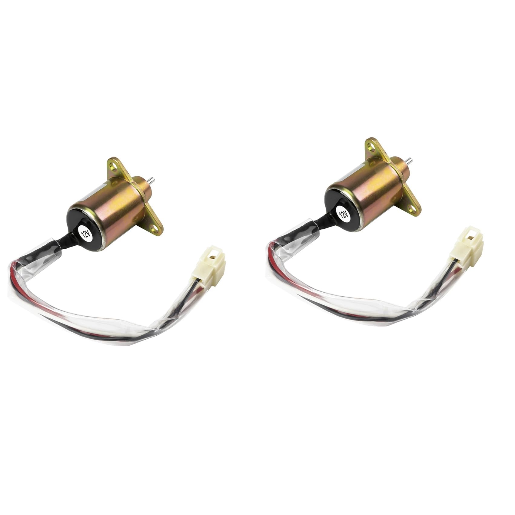 2 x Kraftstoff-Abschalt-Magnetspule für 12 V Motor Takeuchi 1503ES-12S5SUC5S Stopp-Magnetspule Teil 17594-6001-4 SA4569T von coserori