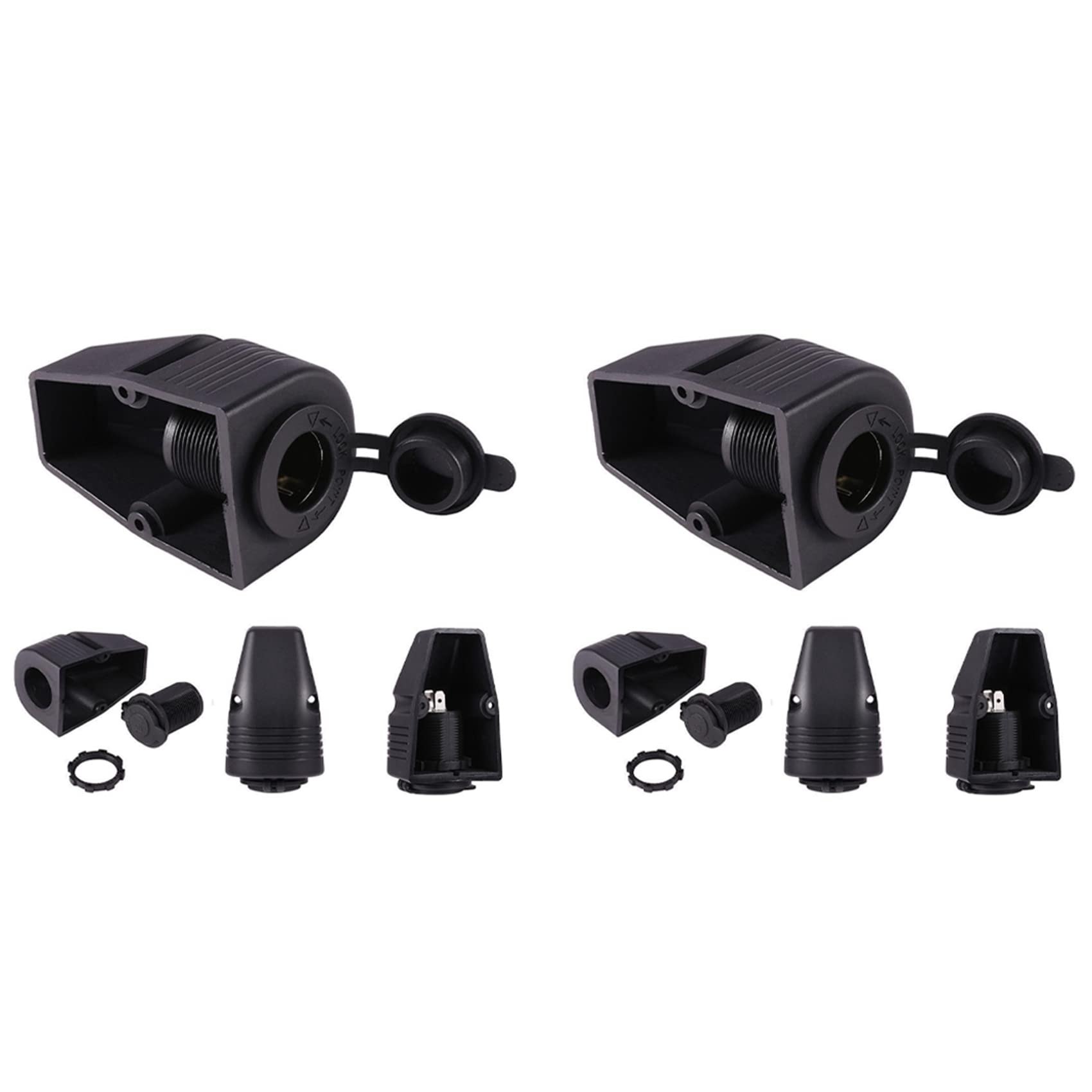 coserori 2X Auto 12V Wasserdichter Zigarettenanzünder Netzanschluss Steckdosen Adapter von coserori