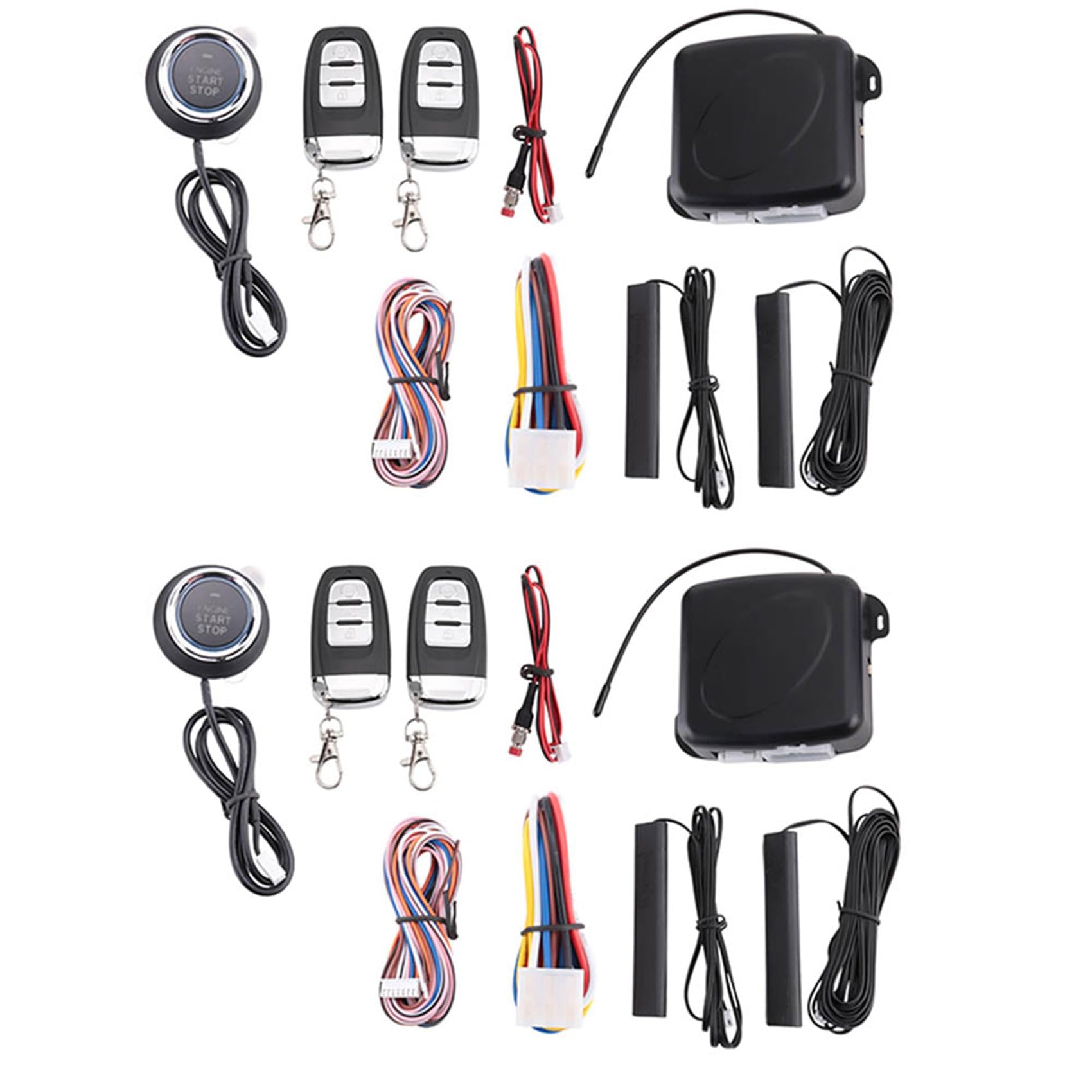 coserori 2X Auto SUV PKE Schlüssellos Eintrag Motor Start Alarm System Druck Knopf Start System Fern Stopp von coserori