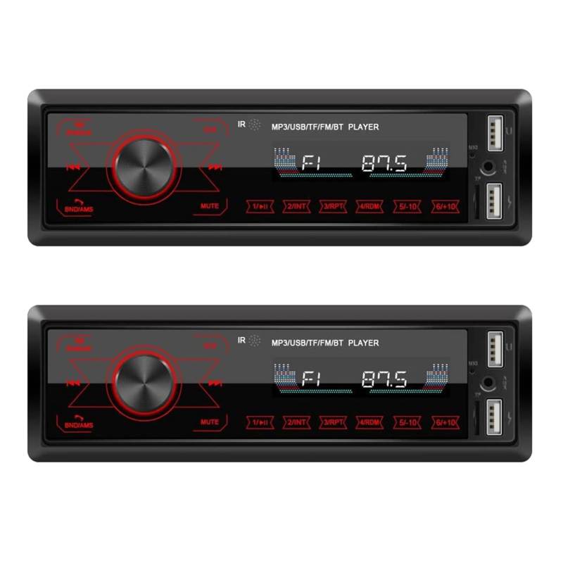 coserori 2X Autoradio Bluetooth Berührungssensitiver Bildschirm Autoradio Bluetooth 4X60W 7 Farben 2USB/SD/AUX Freisprecheinrichtung Bluetooth 87.5-108M von coserori